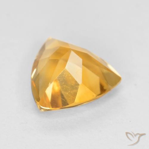 Citrino Naranja dorado intenso natural de 0.90 ct, Trillón, VS