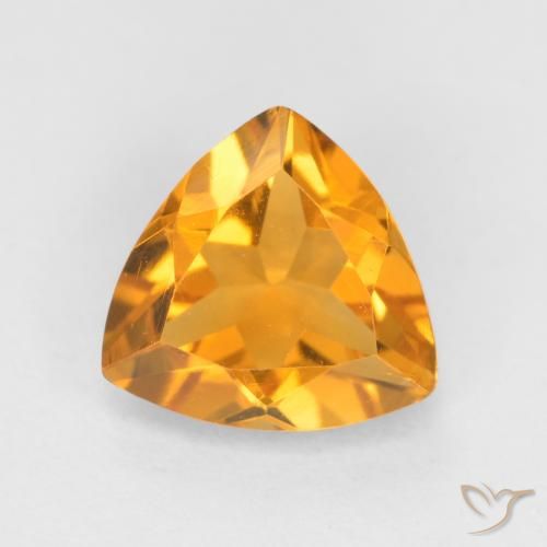 0.88ct Natural Dorado naranja oscuro Citrino, Trillón, VS