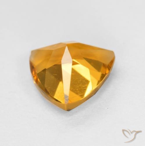 Citrino Dorado naranja oscuro natural de 0.88 ct, Trillón, VS