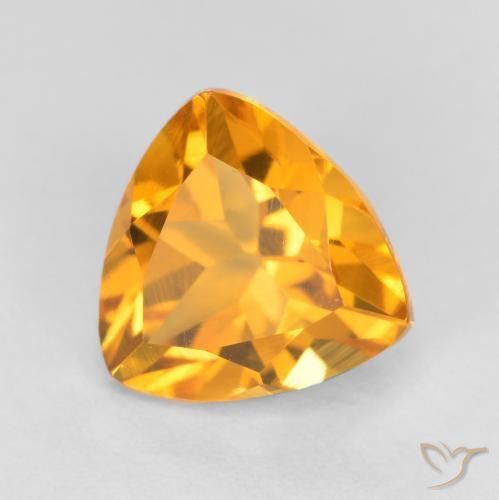 Citrino Dorado naranja intenso natural de 1.14 ct, Trillón, VS
