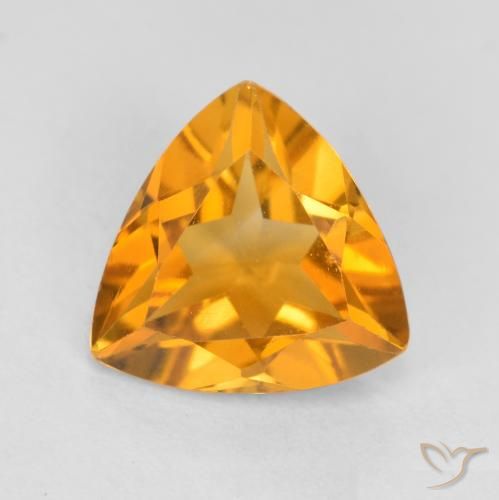 0.93ct Natural Dorado naranja intenso Citrino, Trillón, VS