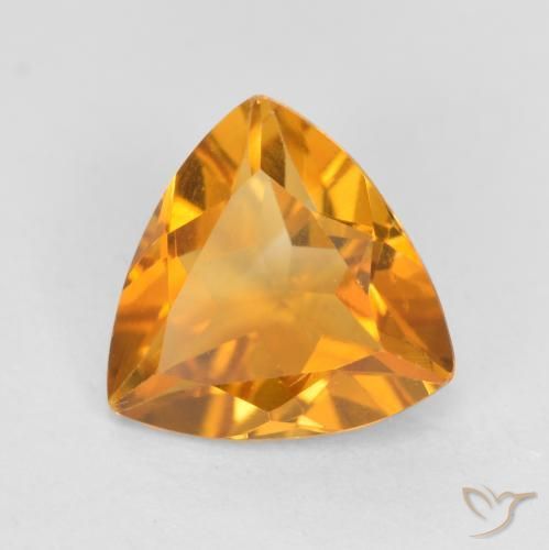 Citrino Dorado naranja intenso natural de 0.93 ct, Trillón, VS