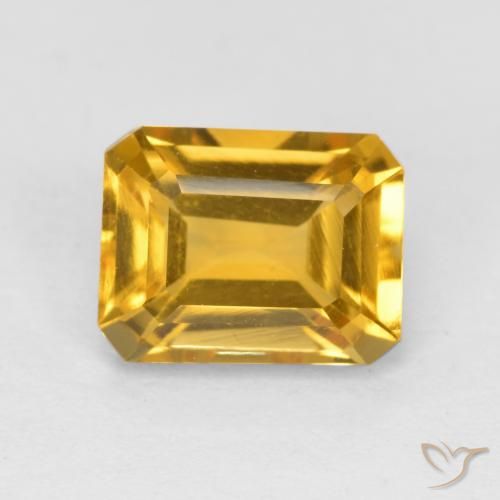 1.62ct Natural Dorado Citrino, corte esmeralda, VVS-VS