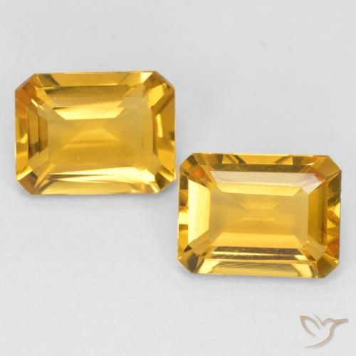 2.82ctw Natural Naranja dorado Citrino, corte esmeralda, VS