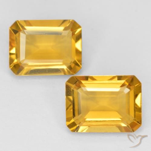 2.78ctw Natural Dorado medio Citrino, corte esmeralda, VVS-VS