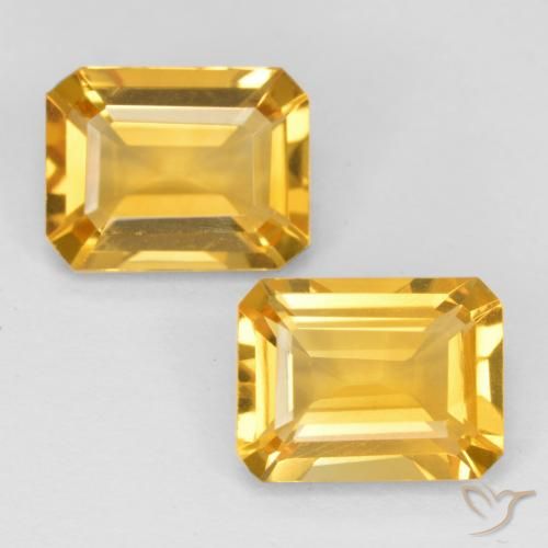 2.83ctw Natural Dorado medio Citrino, corte esmeralda, VS