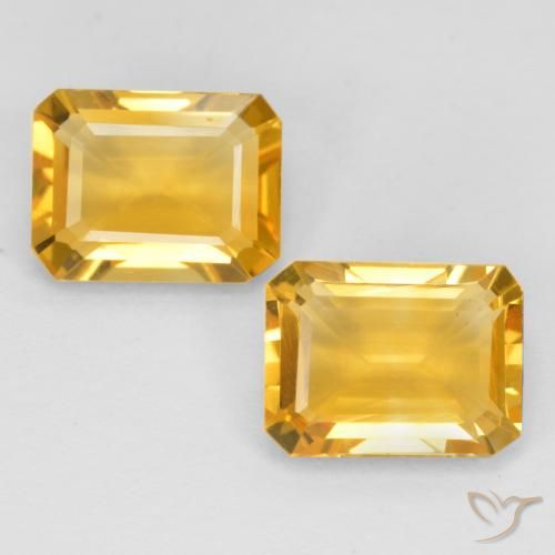 2.61ctw Natural Naranja dorado Citrino, corte esmeralda, VVS-VS