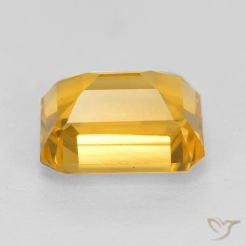 Citrino Dorado medio natural de 1.73 ct, Corte Octágono / Esmeralda, VS