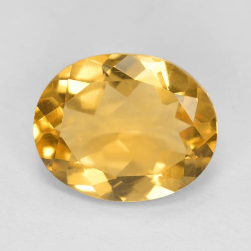 Citrino dorado natural de 3,01 ct, corte óvalo, VS