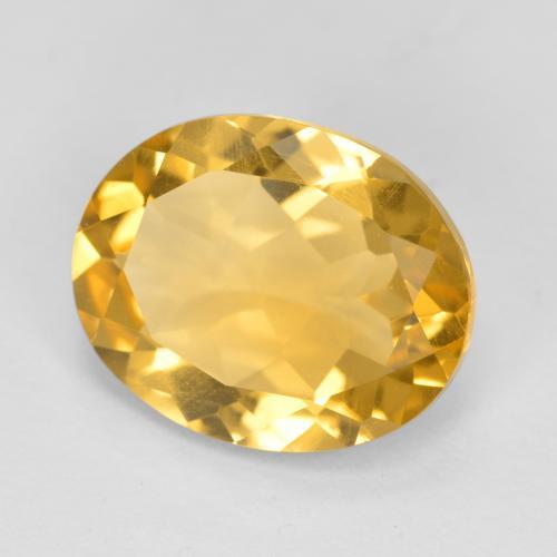 Citrino dorado natural de 3,01 ct, corte óvalo, VS