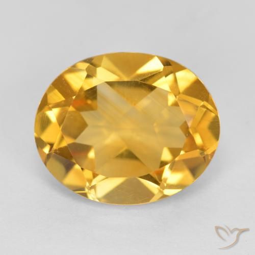 3.18ct Natural Dorado oscuro medio Citrino, Ovalada, VS