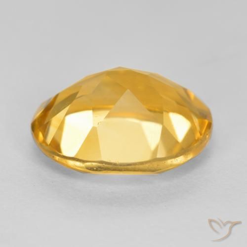 Citrino Dorado oscuro medio natural de 3.18 ct, Ovalada, VS