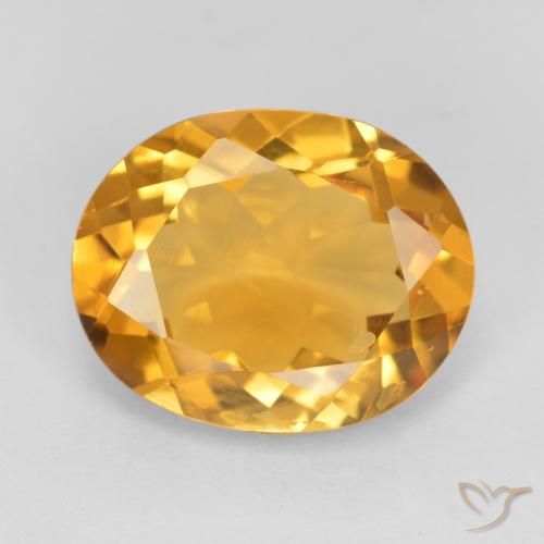 3.17ct Natural Naranja dorado intenso Citrino, Ovalada, VS