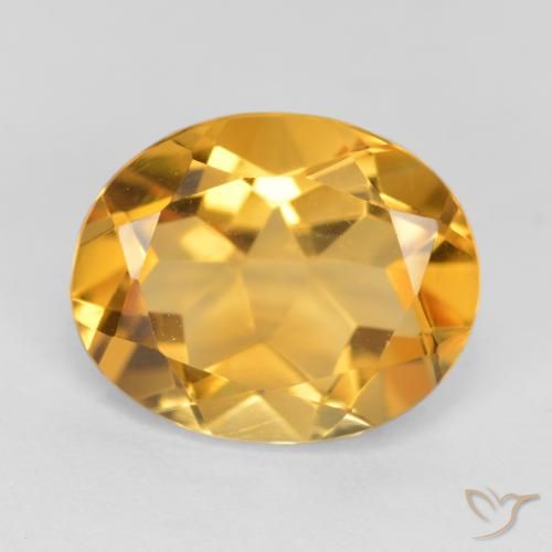 3.09ct Natural Dorado oscuro Citrino, Ovalada, VS