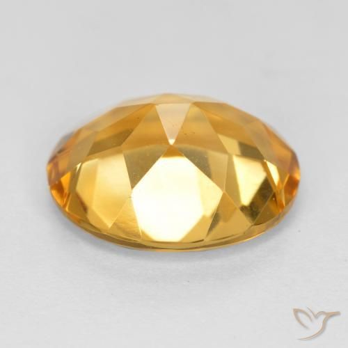 Citrino Dorado oscuro natural de 3.09 ct, Ovalada, VS