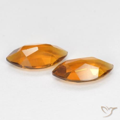 Gemas de Citrino Naranja medio natural de 1.01 ct, Marquesa, VS