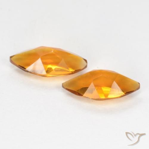 Gemas de Citrino Marrón naranja natural de 0.95 ct, Marquesa, VS