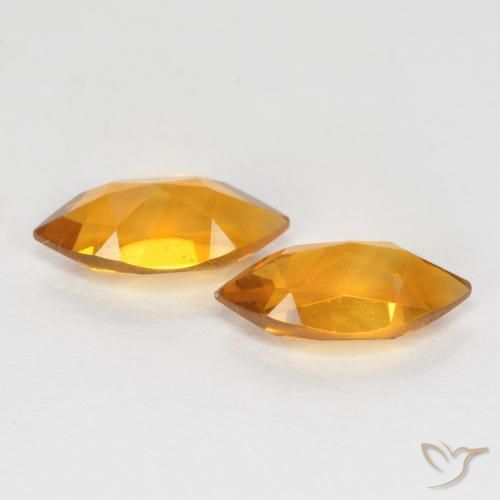 Gemas de Citrino Dorado naranja natural de 0.99 ct, Marquesa, VS