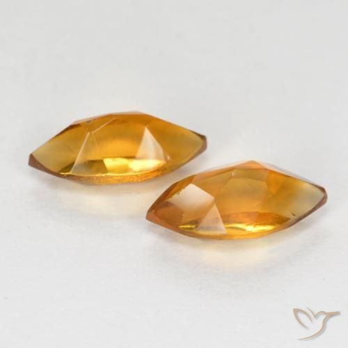 Gemas de Citrino Marrón naranja natural de 1.18 ct, Marquesa, VS