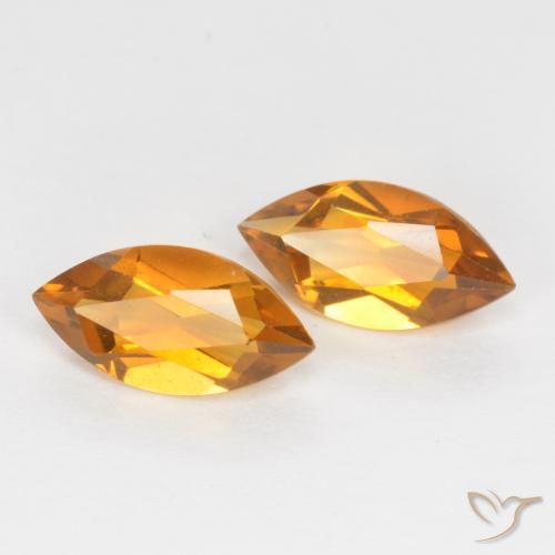 Gemas de Citrino Naranja medio natural de 1.01 ct, Marquesa, VS