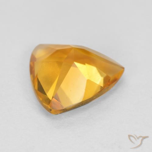 Citrino Dorado naranja intenso natural de 0.87 ct, Trillón, VS