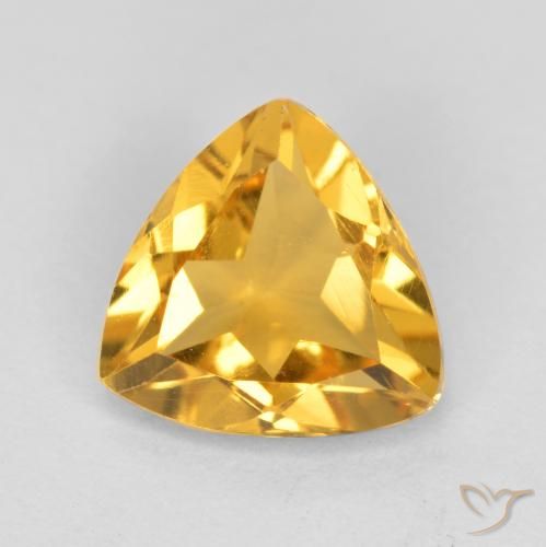 0.95ct Natural Dorado medio Citrino, Trillón, VS