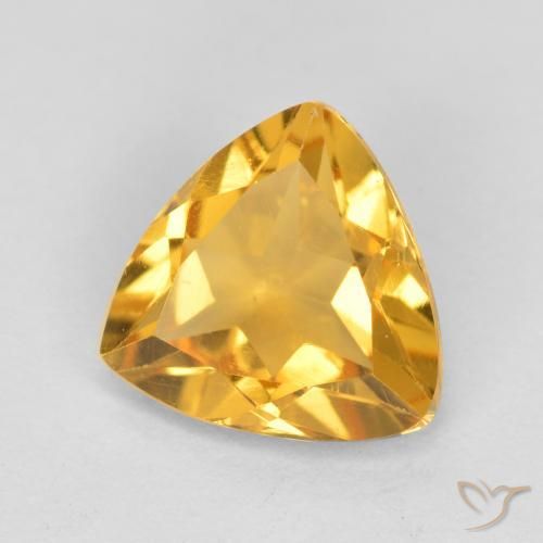 Citrino Dorado medio natural de 0.95 ct, Trillón, VS