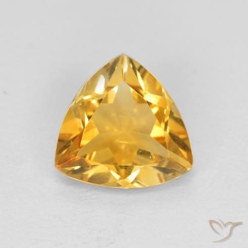 0.89ct Natural Naranja dorado intenso Citrino, Trillón, VS