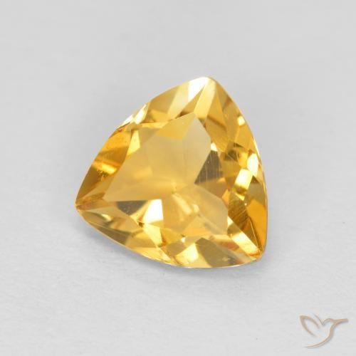 Citrino Naranja dorado intenso natural de 0.89 ct, Trillón, VS