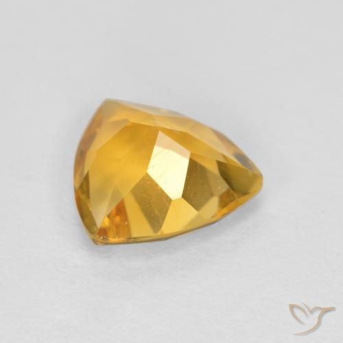 Citrino Naranja dorado intenso natural de 0.89 ct, Trillón, VS
