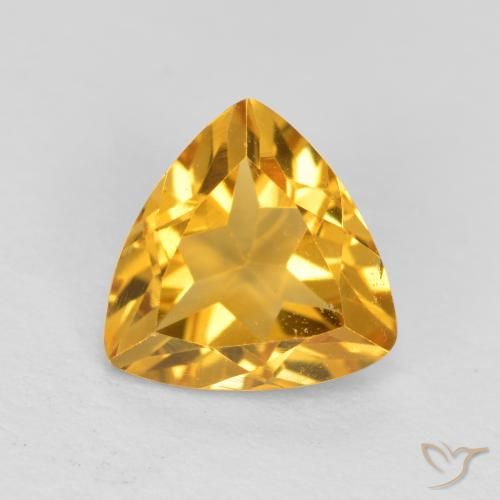 0.95ct Natural Dorado oscuro medio Citrino, Trillón, VS
