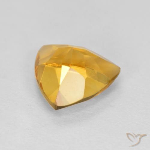 Citrino Dorado oscuro medio natural de 0.95 ct, Trillón, VS