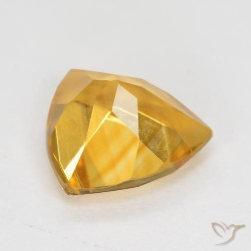 Citrino Dorado claro natural de 0.93 ct, Trillón, VS