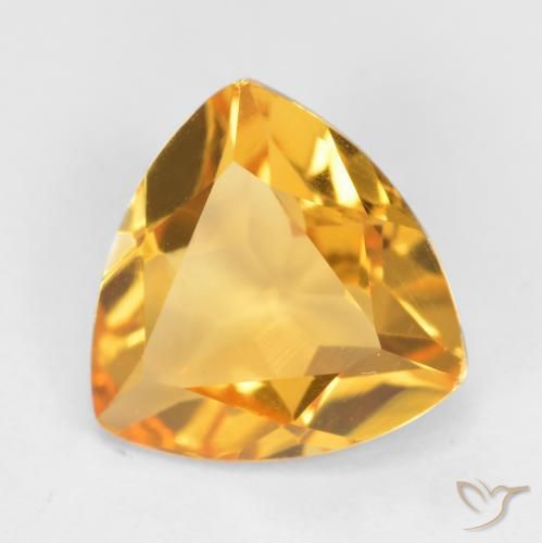 Citrino Dorado claro natural de 1.01 ct, Trillón, VS