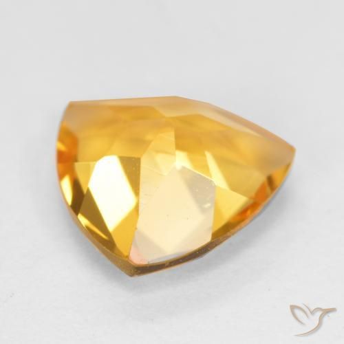 Citrino Dorado claro natural de 1.01 ct, Trillón, VS