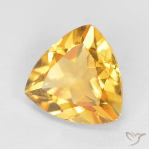 Citrino Dorado claro natural de 1.07 ct, Trillón, VS