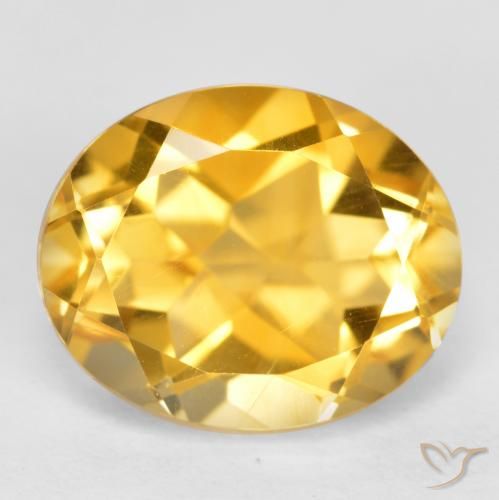 3.71ct Natural Dorado medio Citrino, Ovalada, VS