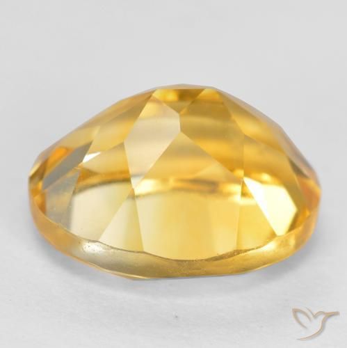 Citrino Dorado medio natural de 3.71 ct, Ovalada, VS