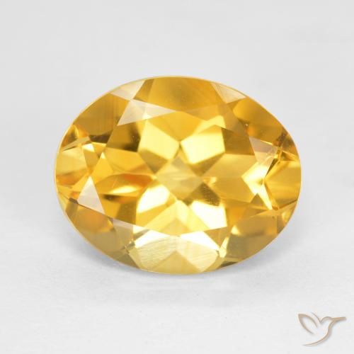 3.38ct Natural Dorado claro Citrino, Ovalada, VS