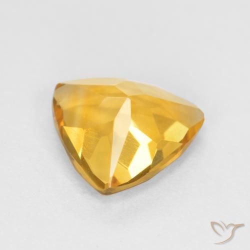 Citrino Dorado oscuro natural de 0.77 ct, Trillón, VS