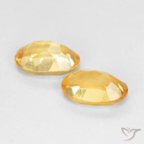 Gemas de Citrino Dorado medio natural de 0.85 ct, Ovalada, VS