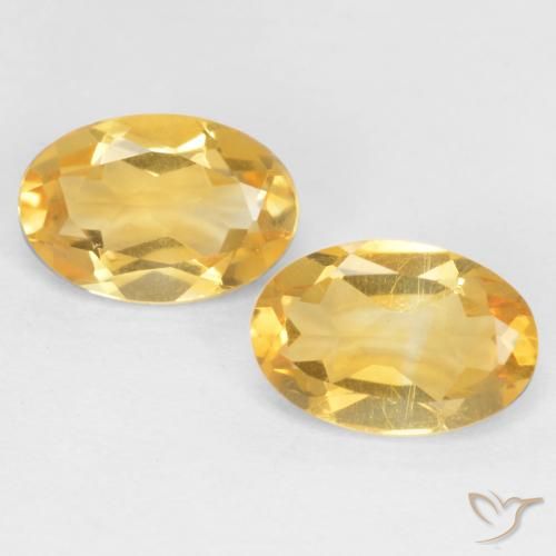 0.79ctw Natural Dorado medio Citrino, Ovalada, VS