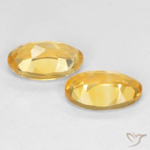 Gemas de Citrino Dorado medio natural de 0.79 ct, Ovalada, VS