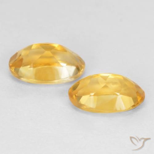 Gemas de Citrino Dorado natural de 0.78 ct, Ovalada, VS