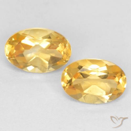 0.83ctw Natural Dorado medio Citrino, Ovalada, VVS-VS