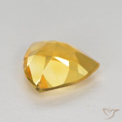 Citrino Dorado medio natural de 0.94 ct, Trillón, VVS-VS