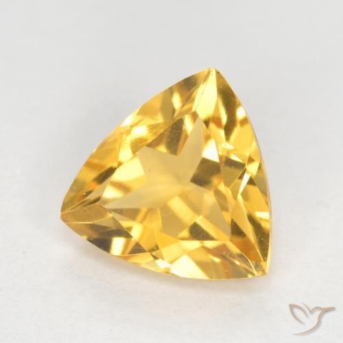 Citrino Dorado claro natural de 0.94 ct, Trillón, VS