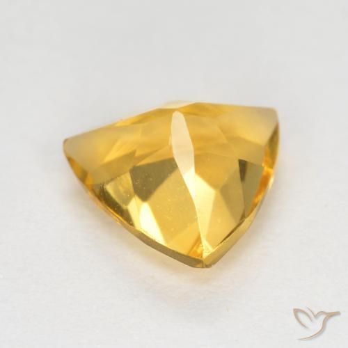 Citrino Dorado claro natural de 0.94 ct, Trillón, VS