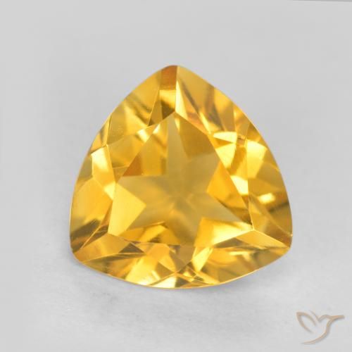 0.92ct Natural Naranja dorado Citrino, Trillón, VVS-VS