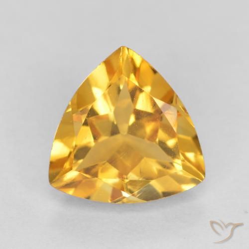 0.97ct Natural Naranja dorado intenso Citrino, Trillón, VVS-VS